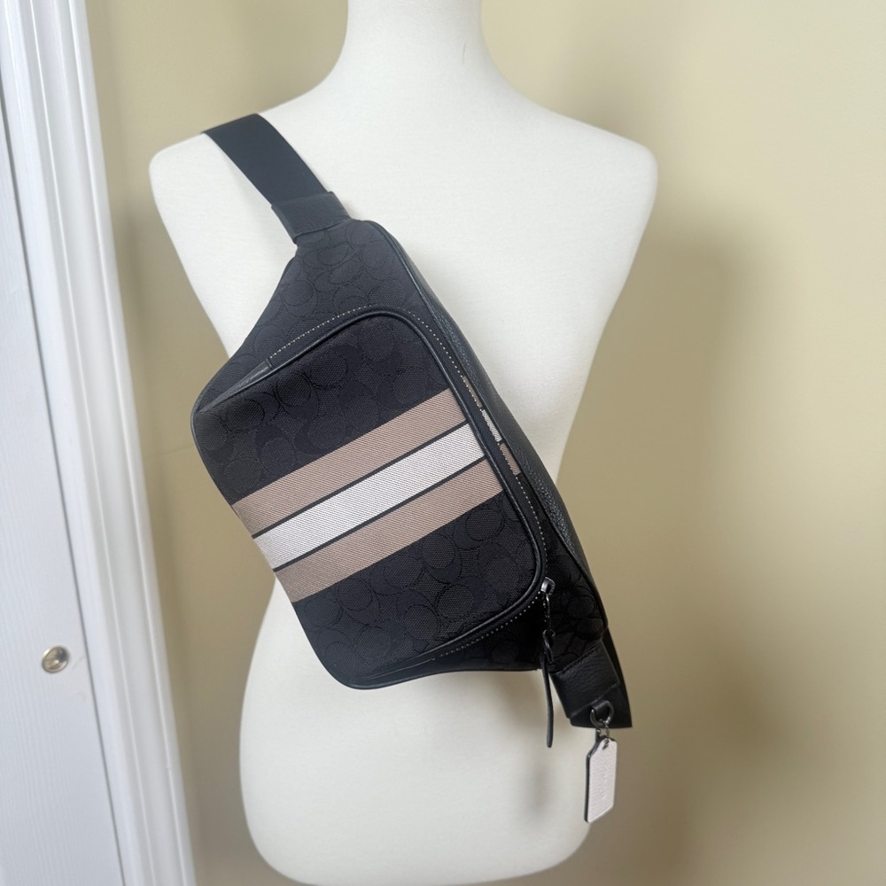 COACH Thompson Belt Bag Varsity Stripe